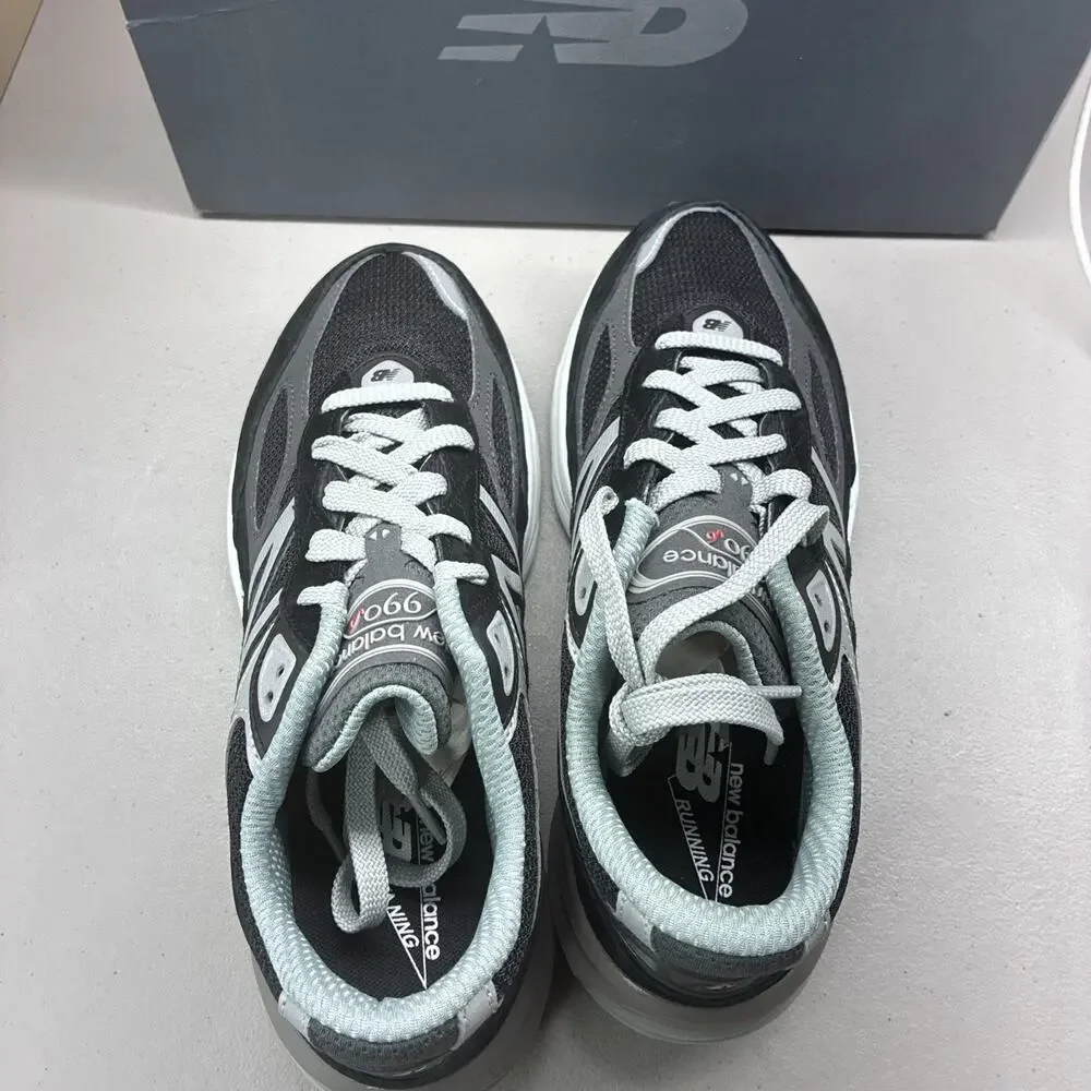 New Balance 990 V6 Black White GC990BK6 GS Size 7Y New Classic Casual With Box